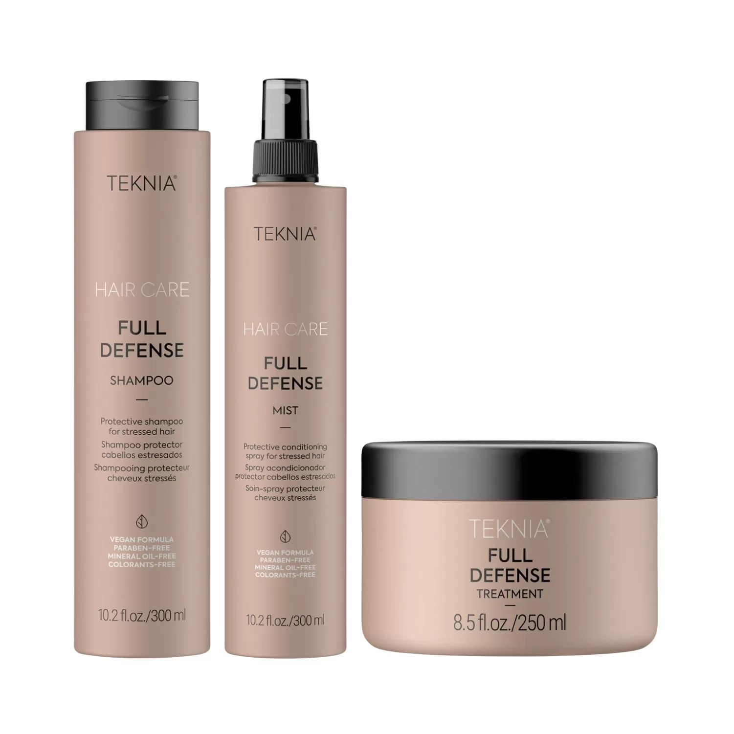 Set pentru par deteriorat Lakme Full Defense 1, Sampon 300ml + Tratament 300ml + Masca 250ml