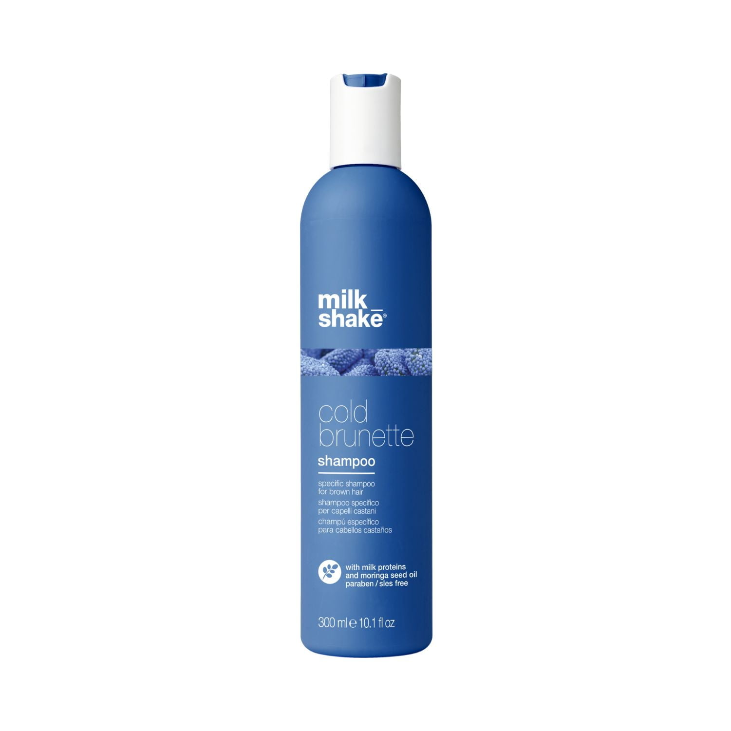 MSH Cold Brunette Sampon 300ml Sampon pentru neutralizarea tonurilor de roșu, portocaliu și galben, Milk Shake Cold Brunette Shampoo 300ml