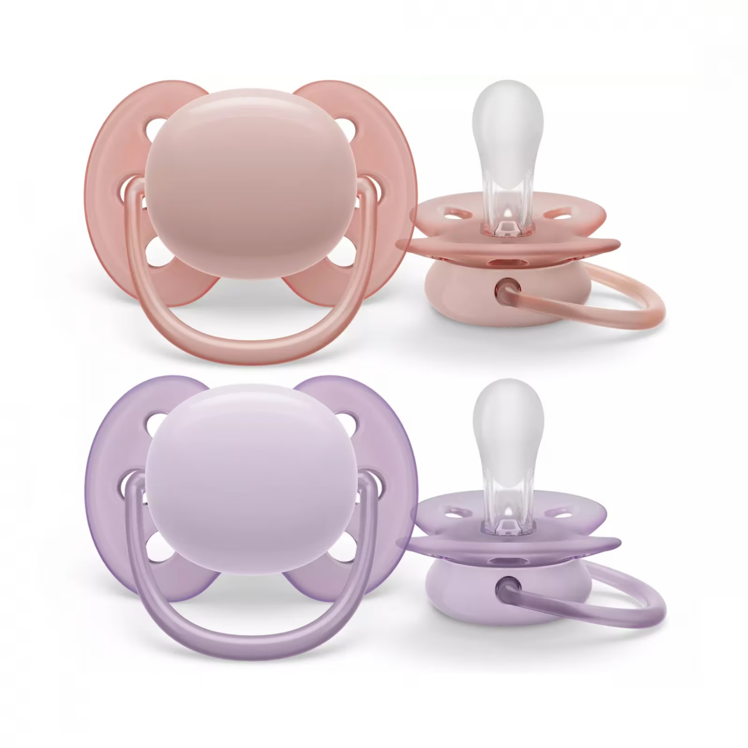 Set de 2 suzete Mov/Bej Soft 0-6luni Avent, Philips Set de 2 suzete Mov/Bej Soft 0-6luni Avent, Philips