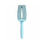 Perie cu ventilatie din par natural si tepi ionizati, Olivia Garden Finger Combo Dolce Vita Blue Sky
