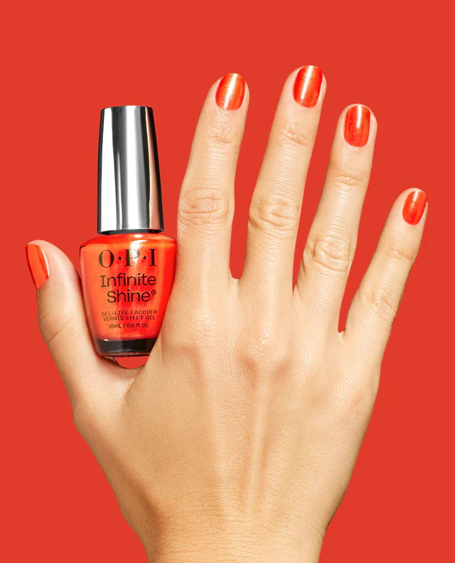 Lac de unghii cu efect de gel, Opi, IS Shock Em Orange, 15ml - imagine 3