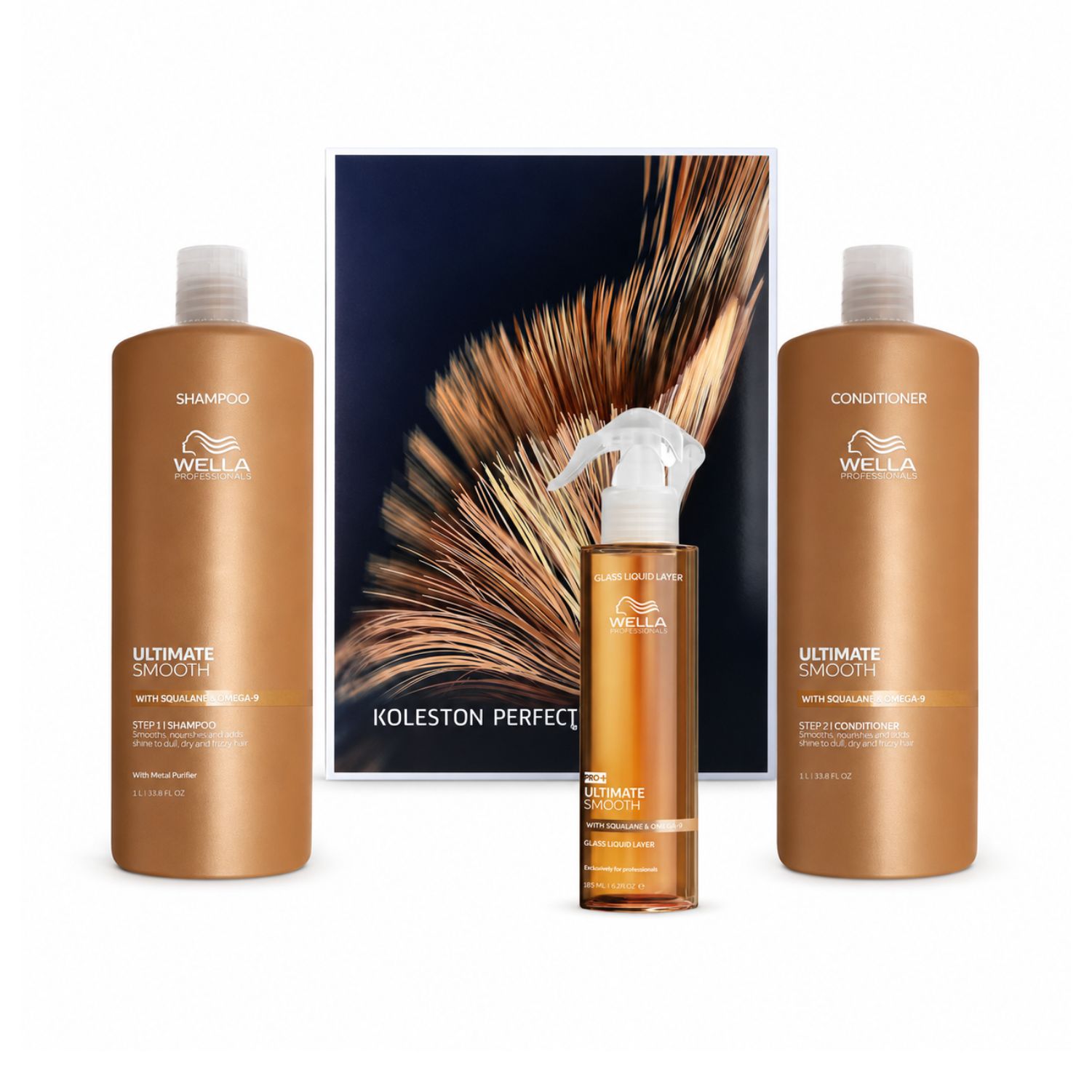 Set profesional Wella Ultimate Smooth pentru păr uscat și rebel cu catalog de culori gratuit