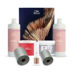 Set Wella Professionals pentru păr blond, cu Blonde Recharge, Color Fresh Mask, Fusion Amino Refiller, folie Embo și catalog Koleston inclus