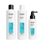 Set pentru păr vopsit cu subțiere ușoară, Nioxin, System 3, Șampon 150 ml, Balsam 150 ml și Tratament 50 ml